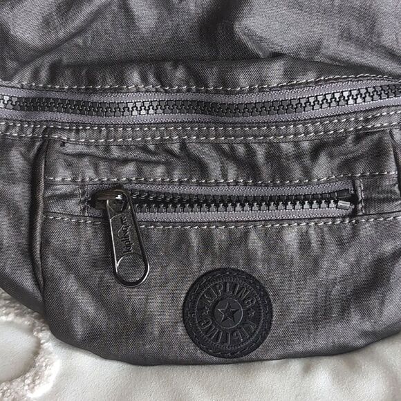 Kipling Fundy PM Waist Bag/Crossbody/Travel - Metallic Graphite Unisex - Picture 5 of 13